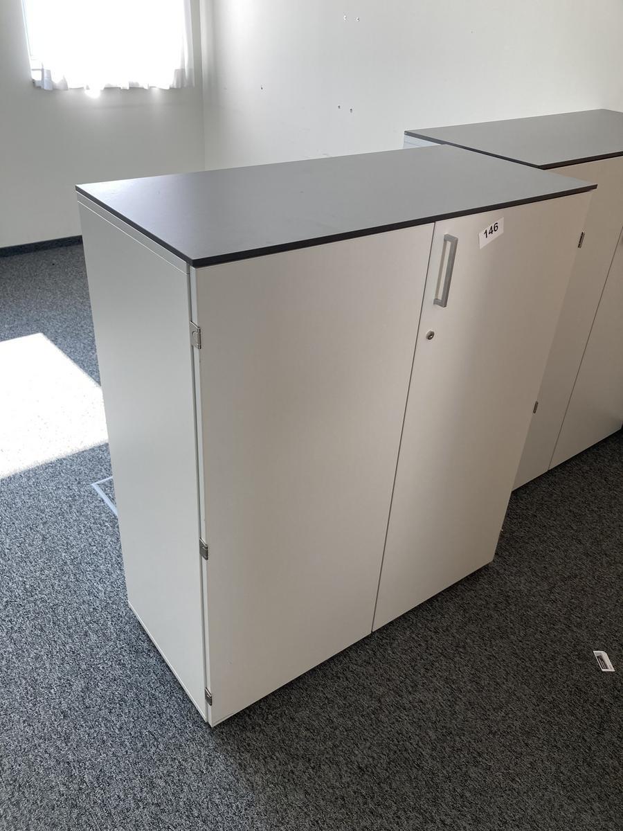 Aktenschrank, 3 Ordnerhöhen, Maße: ca.100 x 45 x 113 cm